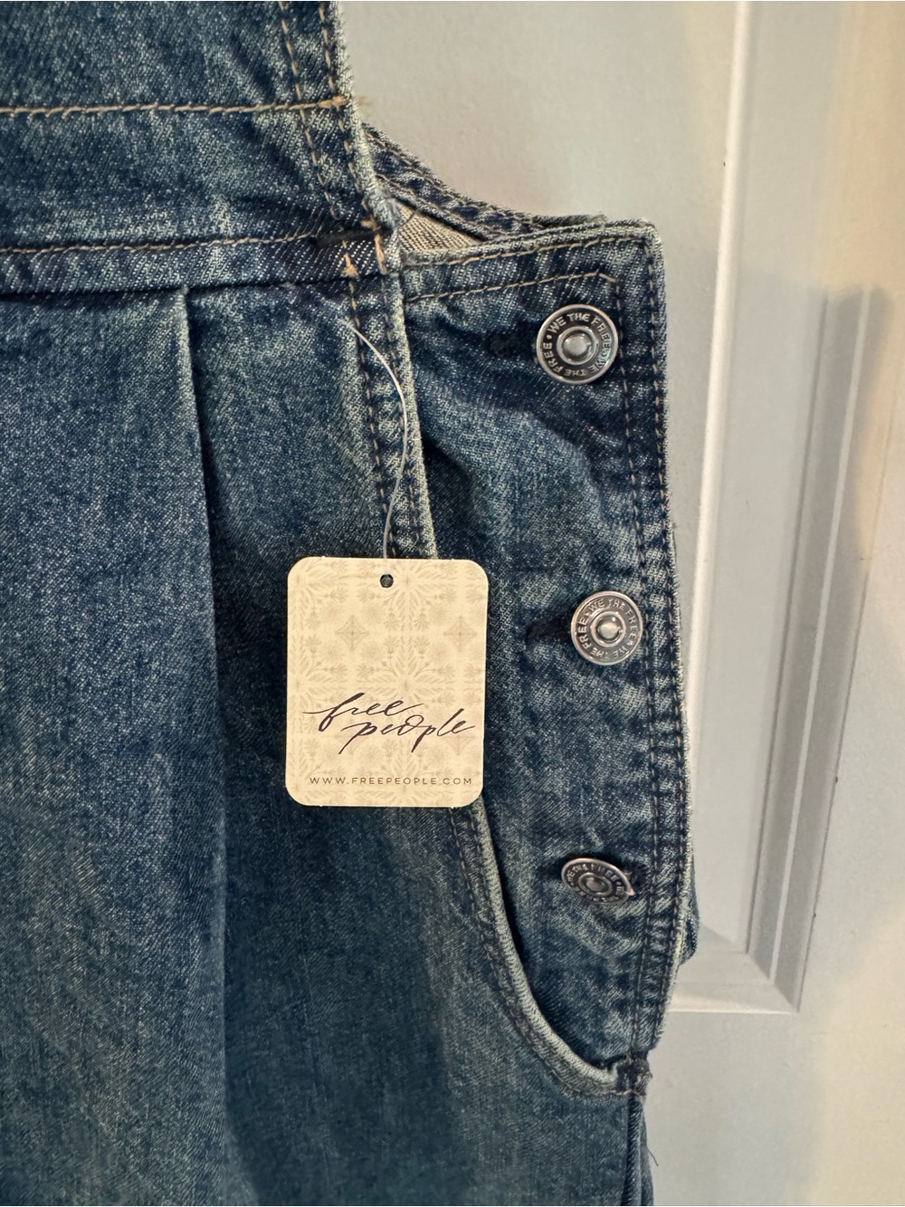 NEW We The Free Rambler overalls wide barrel leg Free People - Picture 4 of 7